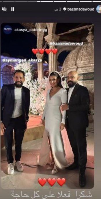 شاهد .. بالصورة- هاني سرحان يحتفل بزفافه على بسمة داود