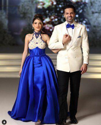 شاهد .. إطلالة ملكية لـ نارين بيوتي في حفل خطوبتها الخيالي - بالصور والفيديو