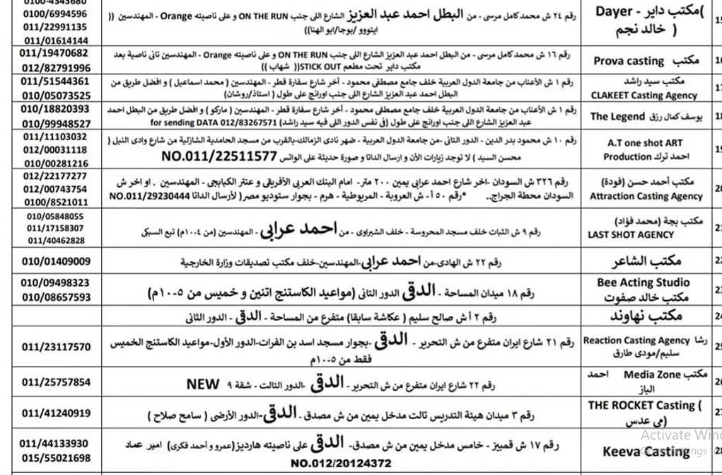 عايز تشتغل في السيما أو الدراما: لازم تلزق في مكاتب الكاستنج دي