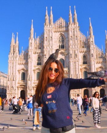 شاهد .. بالصور- من إيطاليا..زينة تطل على الجمهور بلوك رياضي