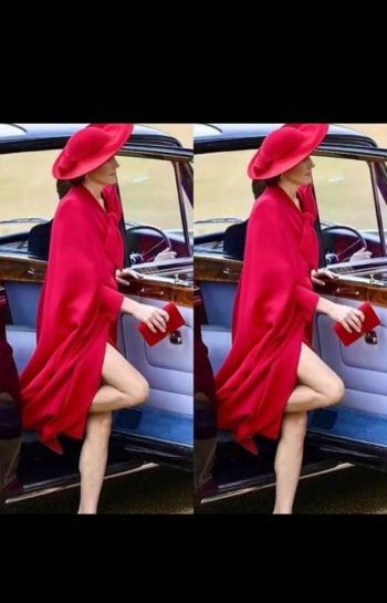 شاهد .. كايت ميدلتون ترفع فستانها بإطلالة إنتقامية بعد أخبار خيانة الأمير ويليام لها - بالصور