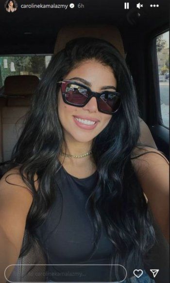 شاهد .. بالصورة- كارولين عزمي بإطلالة جريئة من داخل سيارتها