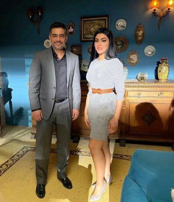 شاهد .. بصور من كواليس "الذنب"..ميرهان حسين تحمس الجمهور لدورها إلى جانب هاني سلامة