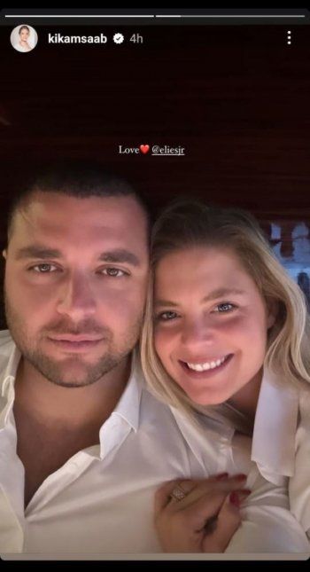 شاهد .. زوجة إيلي صعب جونيور تكشف عن صورة شديدة الرومانسية لهما