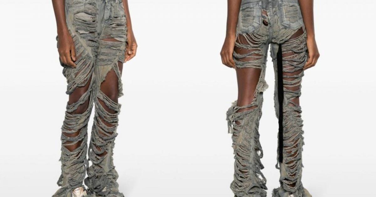 شاهد .. سعر هذا البنطلون الممزق سيصيبكم بالذهول.. آلاف الدولارات لتحصلوا عليه!