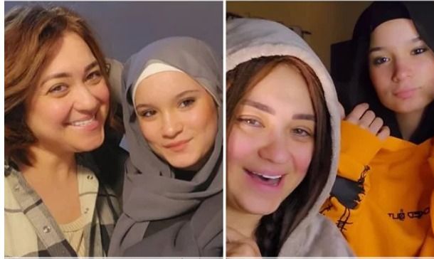بنت مروة عبد المنعم عاوز تتحجب وأمها مش راضية : أنتي كدا أحلي