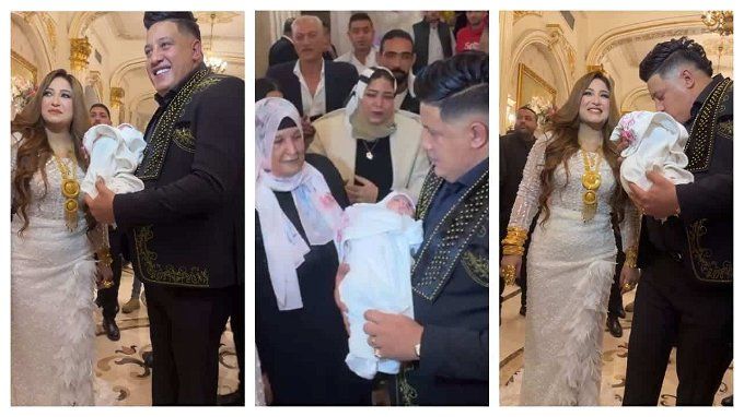 ذهب وقاعات ضخمة وسيارة كلاسيك .. هجوم على سبوع ابنة حمو بيكا