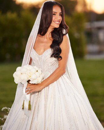 شاهد .. الصور الأولى من زفاف مساري على حبيبته سحر غوليستاني.. وفستانها يخطف الأنظار