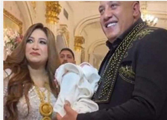 سبوع تاج حمو بيكا.. لقطات فيها دهب وسيارة مكشوفة وقاعة أفراح خطفت الأنظار