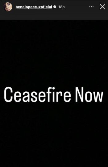 شاهد .. بينلوبي كروز تدعو الى وقف إطلاق النار في غــ زة