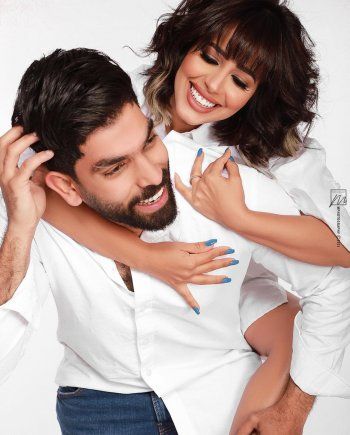 شاهد .. بالصورة- رنا سماحة تحتفل برومانسية بعيد زواجها من سامر أبو طالب