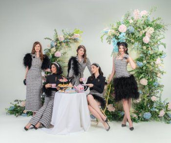 شاهد .. مايا دياب معجبة بتصاميم لـ لجين عمران وتهنئها على مشروعها الجديد-بالصور