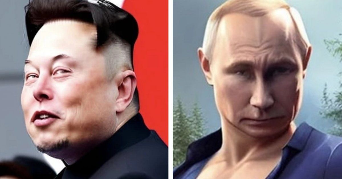 شاهد .. بالصور- الذكاء الإصطناعي حوّل إيلون ماسك الى كيم جونغ أون وبوتين الى عامل تسليم بيتزا