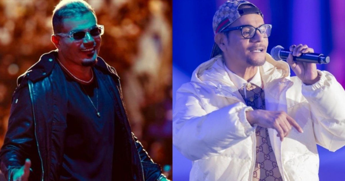 شاهد .. لقاء بالصدفة بين عمرو دياب ورابح صقر .. وردة فعلهما حديث الجمهور