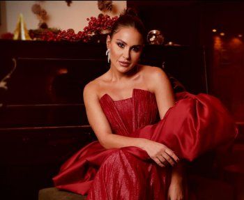 شاهد .. بإطلالة الأميرات..ديمة قندلفت تسحر العيون بفستان أحمر بغاية الأناقة