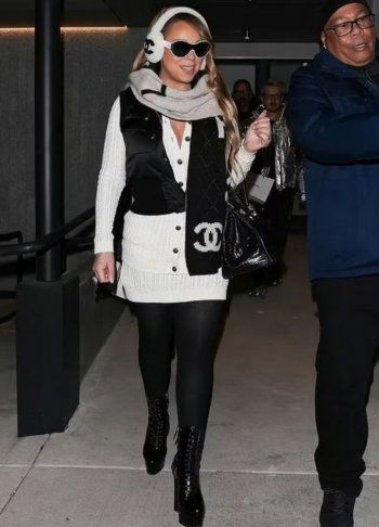 شاهد .. بعد شائعات انفصالها عن براين تاناكا.. ماريا كاري بـ"لوك" شتوي جديد