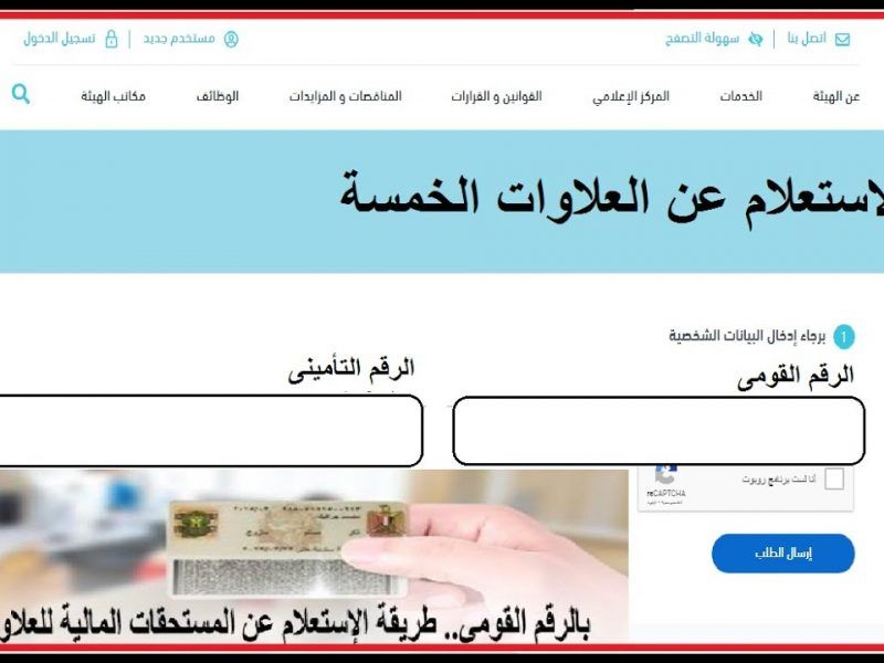 موعد صرف العلاوات الخمس لأصحاب المعاشات.. برابط الاستعلام