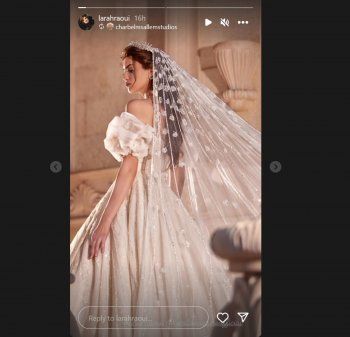 شاهد .. وصيفة ملكة جمال لبنان بالفستان الابيض.. هل دخلت القفص الذهبي؟ - بالصورة