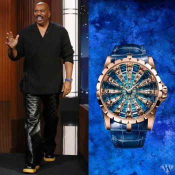 شاهد .. بالصور- مجموعة رائعة من الساعات يمتلكها ستيف هارفي.. لن تصدقوا أسعارها الخيالية