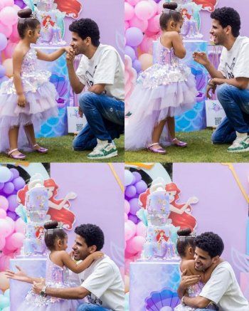 شاهد .. بالصور- باجواء عائلية مليئة بالسعادة..حمدي الميرغني يحتفل بعيد ميلاد إبنته