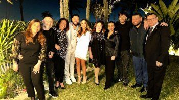 شاهد .. إلهام شاهين تحتفل بخطوبة ابن شقيقها للمرة الثانية