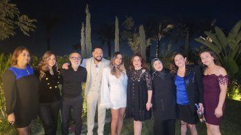 شاهد .. إلهام شاهين تحتفل بخطوبة ابن شقيقها للمرة الثانية