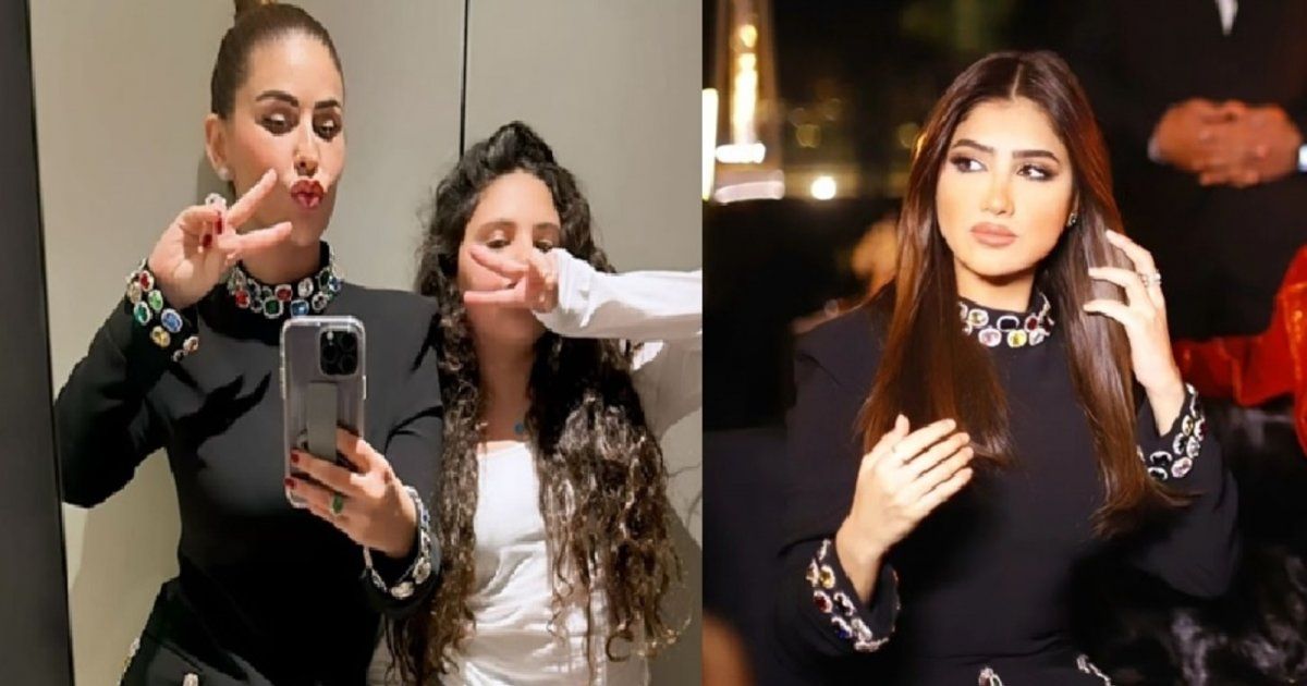 شاهد .. مي عمر ومي سليم تتألقان بنفس الفستان وهذا سعره