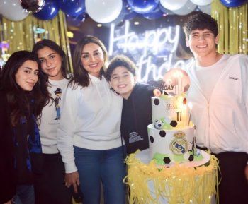 شاهد .. لقطات مؤثرة .. أنغام تحتفل بعيد ابن شقيقتها الراحلة