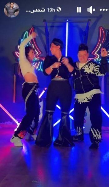 شاهد .. بالصورة-شمس الكويتية ترقص بمهارة ببروفة لكليب أغنيتها المنتظرة "قطة مغمضة"