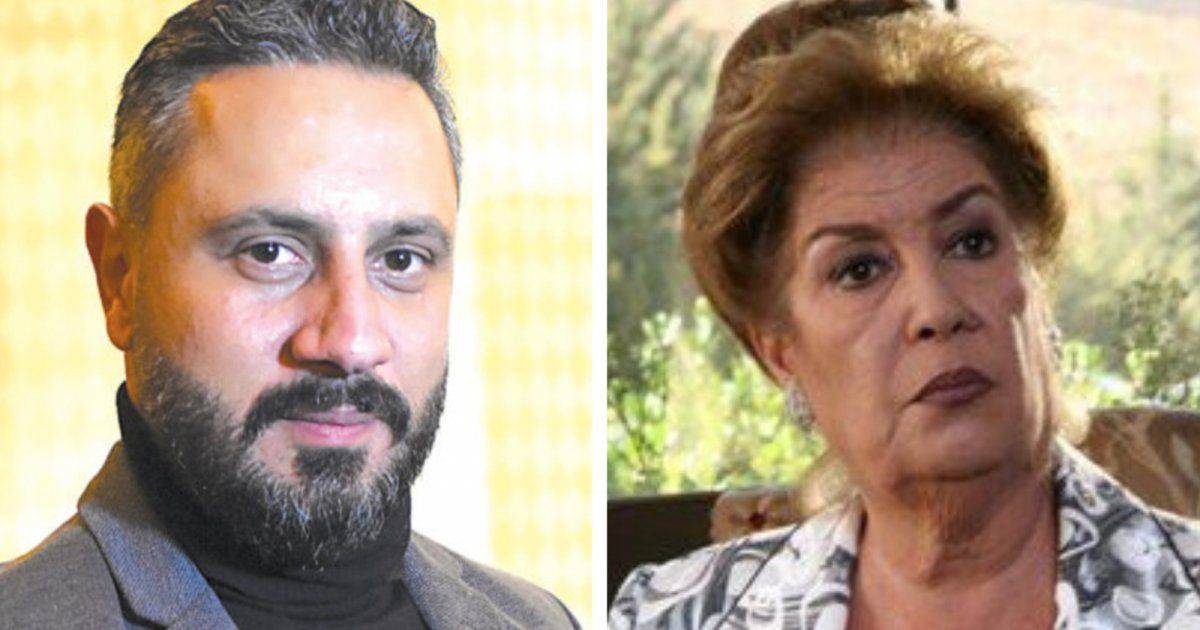 شاهد .. بالصورة - الدموع في عيون قيس الشيخ نجيب تتزامن مع كلمات منى واصف