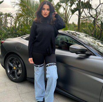 شاهد .. بالصور- سروال درة التونسية يضعها بموقف محرج..فما القصة!