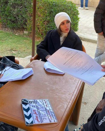 شاهد .. جميلة عوض في لقطات من كواليس " لانش بوكس "