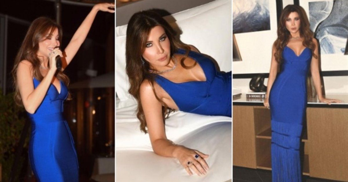 شاهد .. إليكم سعر فستان نانسي عجرم الأزرق الرائع