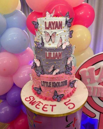 شاهد .. بالصور- الدكتورة خلود تحتفل بعيد ميلاد أولادها بأجواء فخمة