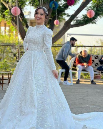 شاهد .. ريان حركة بفستان العرس من كواليس مسلسل " ع أمل " - بالصور