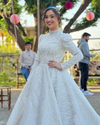 شاهد .. ريان حركة بفستان العرس من كواليس مسلسل " ع أمل " - بالصور