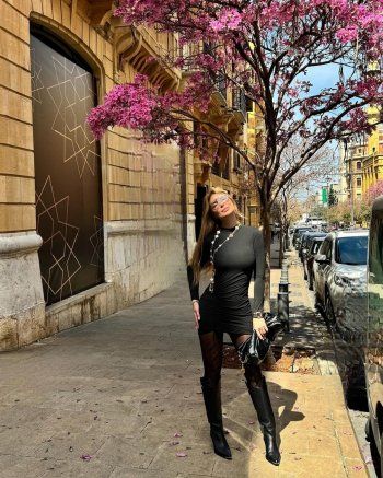 شاهد .. بالصور- ساندرا رزق تستعرض رشاقتها بفسات أسود رائع