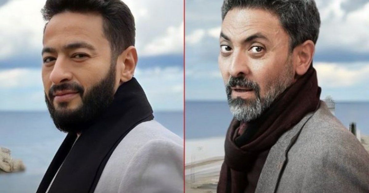 شاهد .. فتحي عبد الوهاب يمازح حمادة هلال على خلفية صورة من كواليس "المداح - أسطورة العودة"