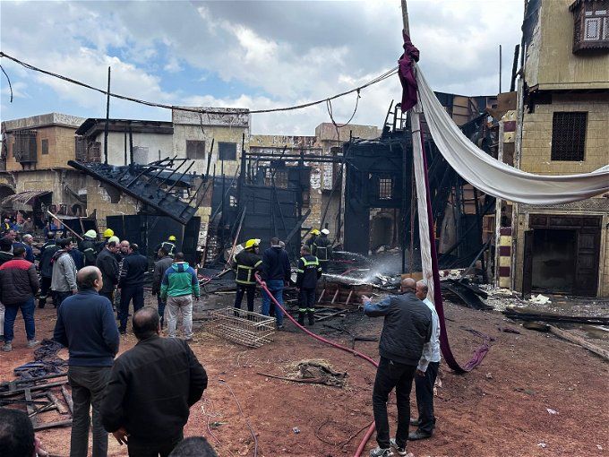 حريق لوكيشن مسلسل ياسر جلال.. التهم ديكورات العمل شاهدوا الفيديو