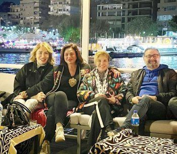 شاهد .. كارول سماحة تستمتع بأجواء رمضان مع زوجها وابنتها في مركب على النيل-بالصورة والفيديو