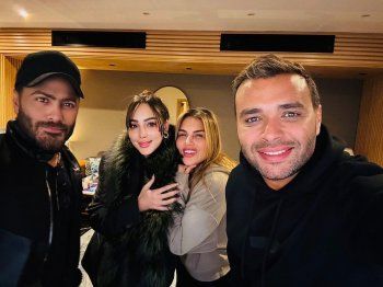 شاهد .. بالصورة- تامر حسني برفقة رامي صبري: الصداقة دي مکملة طول العمر