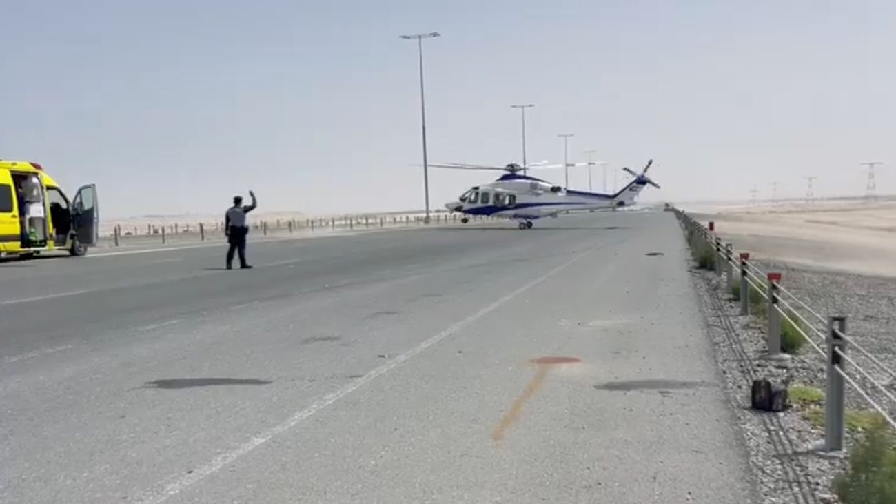 تنفيذ عملية إخلاء طبي لمصاب تعرص لحادث مروري في غياثي