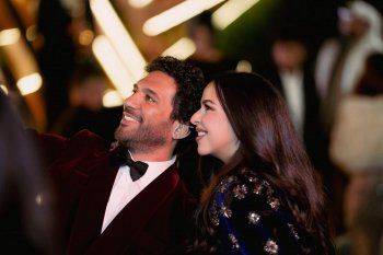 شاهد .. في عيد ميلادها.. حسن الرداد يوجه رسالة رومانسية لزوجته إيمي سمير غانم