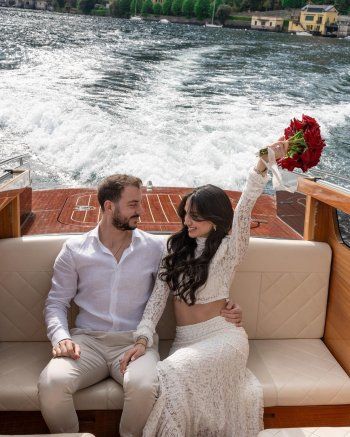 شاهد .. ملكة جمال لبنان لعام 2016 إعتمدت فستاناً رائعاً بحفل خطوبتها.. إليكم تفاصيله