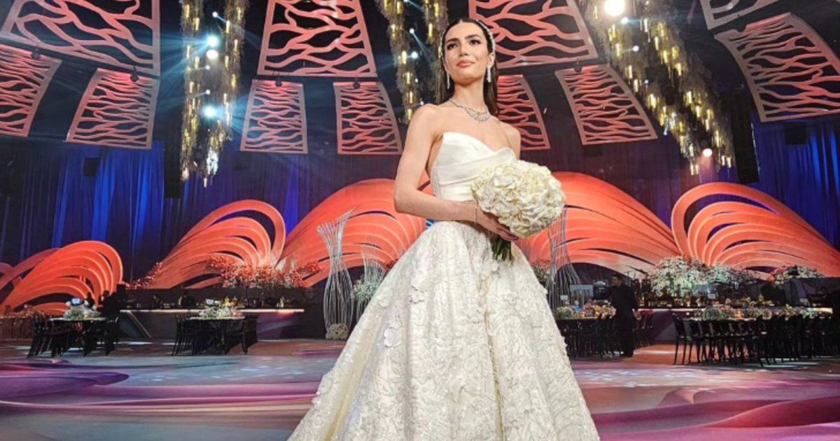 شاهد .. عروس الموسم فريديريكا فرام المر .. صمم جورج شقرا فستان زفافها خصيصاً لها وهذه تفاصيله