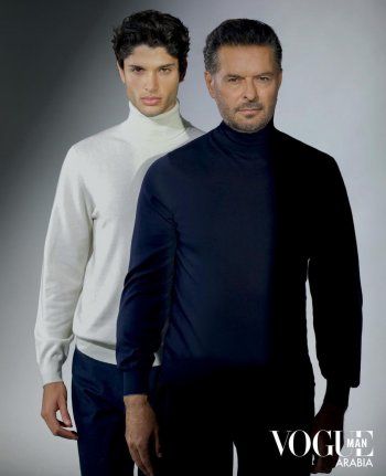 شاهد .. راغب علامة وإبنه لؤي يتصدران غلاف مجلة Vogue .. وهذه رسالتهما للوطن