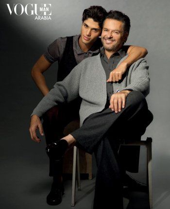 شاهد .. راغب علامة وإبنه لؤي يتصدران غلاف مجلة Vogue .. وهذه رسالتهما للوطن
