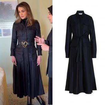 شاهد .. الملكة رانيا تتألق بإطلالة يومية مميزة.. وهذا سعر الفستان