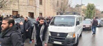 شاهد .. تشييع الراحلة إنجي مراد في مسجد لالا باشا بدمشق - بالصور