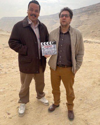 النجمان هشام ماجد ومصطفى غريب من كواليس مسلسل "أشغال شقة جداً"